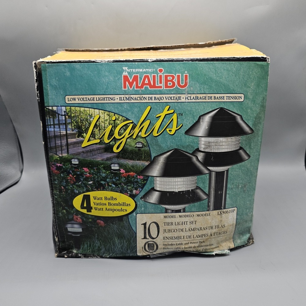 Vintage Malibu 10 Light Set LX50610P Landscape Tiered Pathlight Low Voltage